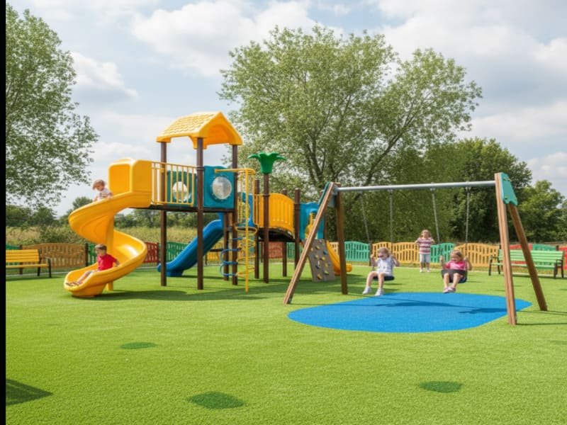 industrial synthetic grass production and maintenance